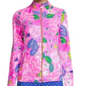 Lilly Pulitzer luxletic zip up jacket Best of Friends size XS